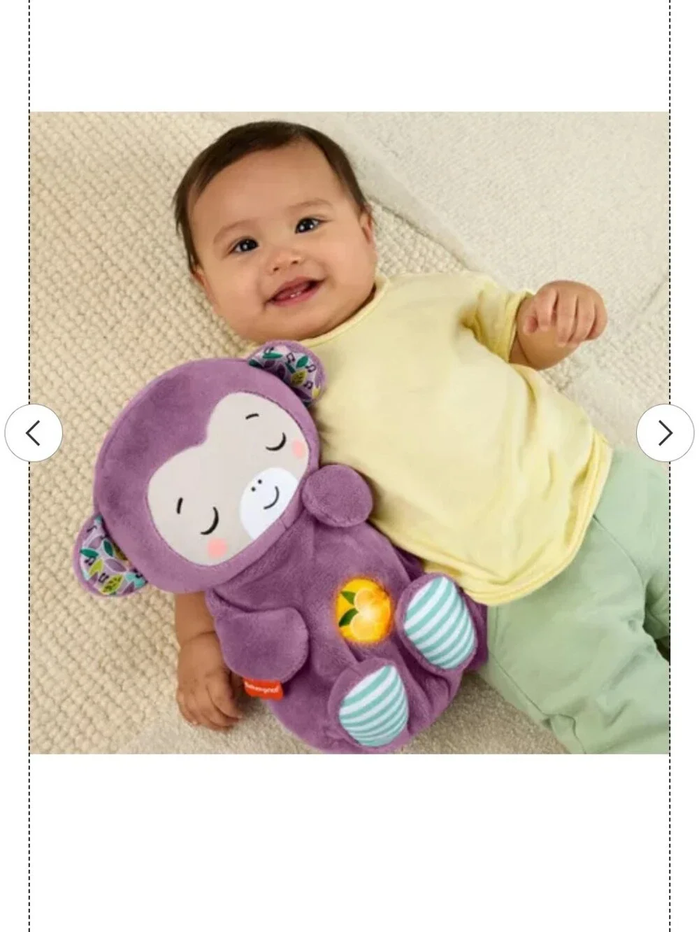 Fisher-Price Soothe ‘n Snuggle Purple Monkey Baby Crib Toy & Sound Machine